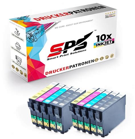 SPS 10er Multipack kompatibel für Epson Stylus SX400 Wifi T0711 T0712 ...