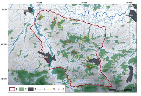 Map Of The Study Area And Discovered Sites Of Cordulegaster Bidentata