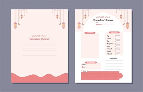 Premium Vector Ramadan Planner Logbook For Kdp Interior Ramadan