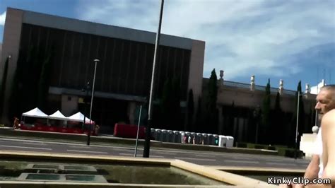 Blonde Slave Running In Public Streets