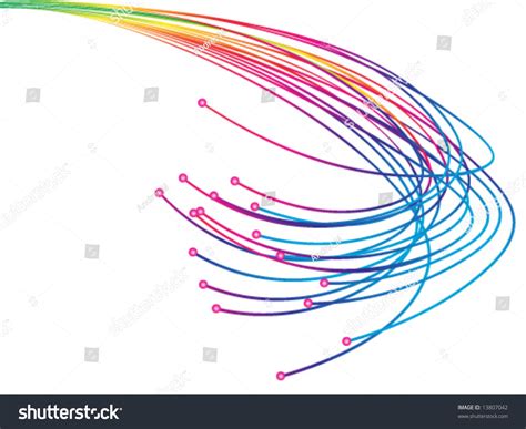 Optic Fibres Vector Illustration Stock Vector 13807042 Shutterstock