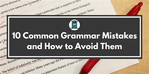 10 Common Grammar Mistakes And How To Avoid Them My Private Professor