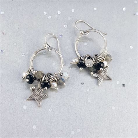 Textured Round Silver Stud Earrings