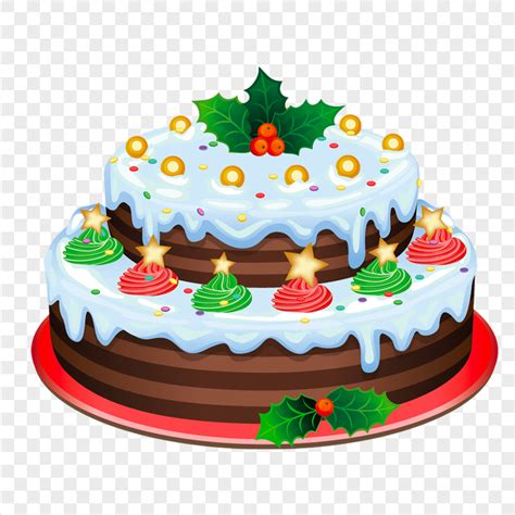 HD Illustration Cartoon Christmas Cake PNG | Citypng