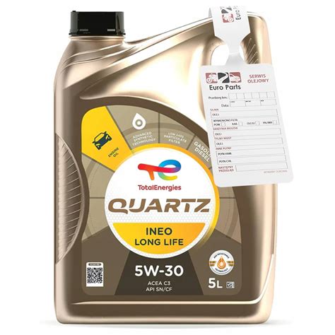 TOTAL QUARTZ INEO LONG LIFE 5W30 C3 SN/CF 5L Olej silnikowy + zawieszka ...
