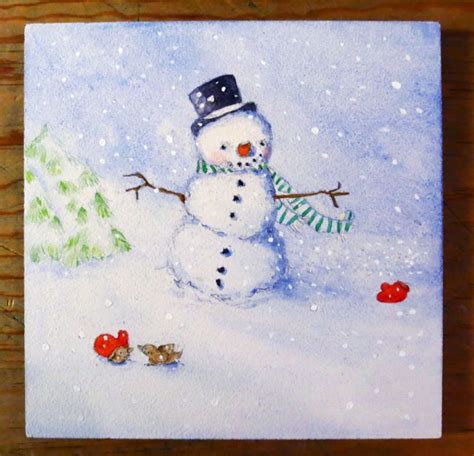 Learn How To Paint A Sweet Snowman With Simple Steps Watercolor