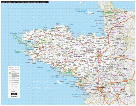 carte routiere de bretagne voyage carte plan