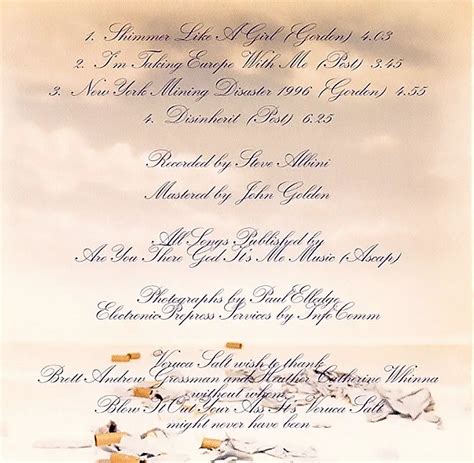 VERUCA SALT BLOW IT OUT YOUR ASS IT S VERUCA SALT EP Album