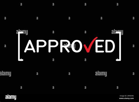 approved design template vector  illustration stock vector image