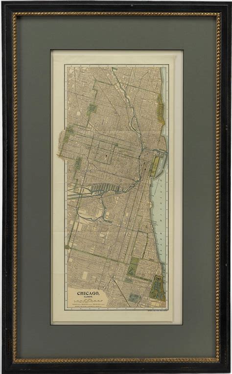 1903 Chicago Street Map by J.M. Matthews Co. at 1stDibs