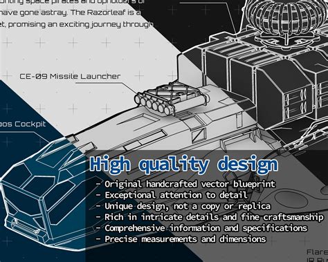 Starfield Razorleaf POSTER Blueprint Bethesda Starfield Mantis Mission Reward Ship Wall Art ...