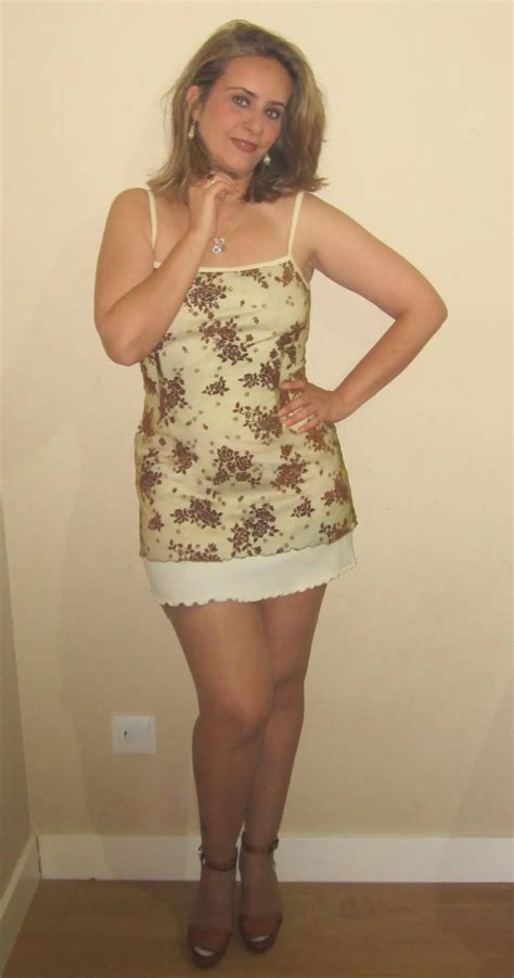 Blonde Mature In Mini Dress High Heels Scrolller