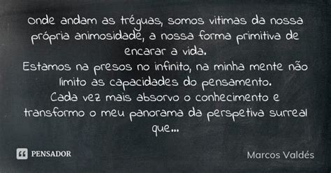 Onde Andam As Tréguas Somos Vitimas Da Marcos Valdés Pensador
