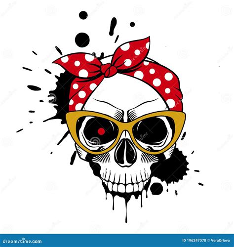 Skull Bandana Cartoon Vector 57169645