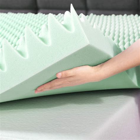 3 Inch Egg Crate Memory Foam Mattress Topper With Calming Aloe Us