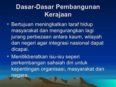 10 Dasar Dasar Kerajaan Malaysia Riset