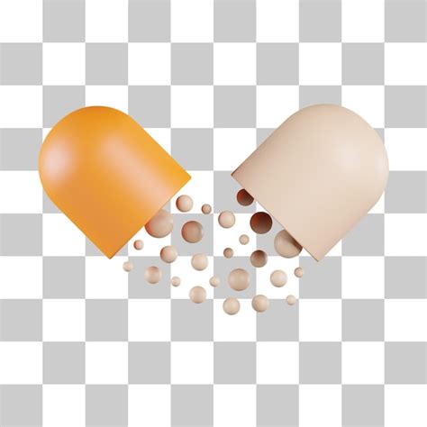 Premium PSD Open Pill 3d Icon