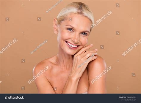 Photo Happy Adorable Woman Naked Shoulders Stock Photo Shutterstock
