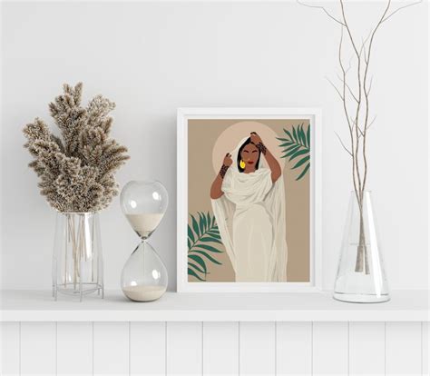 Sudaniya Minimal Art Sudanese Woman in Toub Print Sudan Art - Etsy