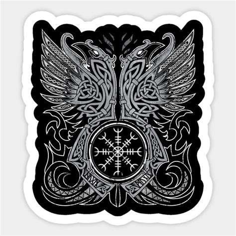 Huginn Muninn Odin S Ravens Viking Sticker Teepublic