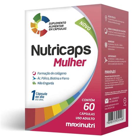 Nutricaps Mulher 60 cápsulas MaxiNutri Submarino