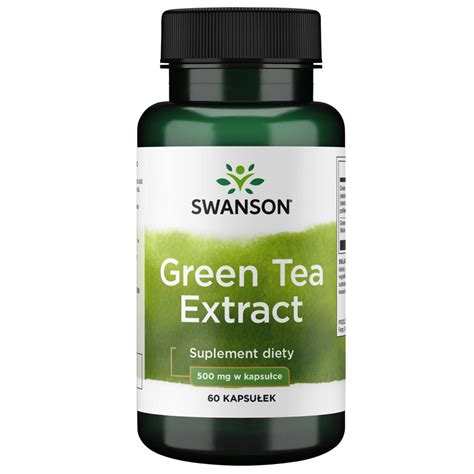 Swanson Zielona Herbata Extract Mg Egcg Polifenole Kaps