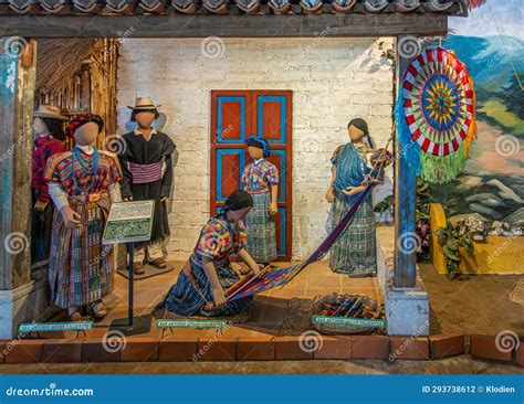 Dolls At Weaving Scene Finca La Azotea La Antigua Guatemala