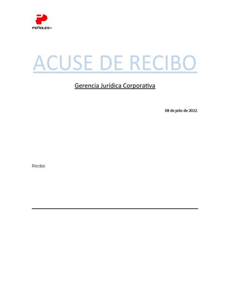 Acuse Recebimento - Acuse de Recibo | PDF