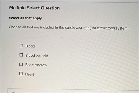 Solved Multiple Select Question Select All That Apply Choose All That