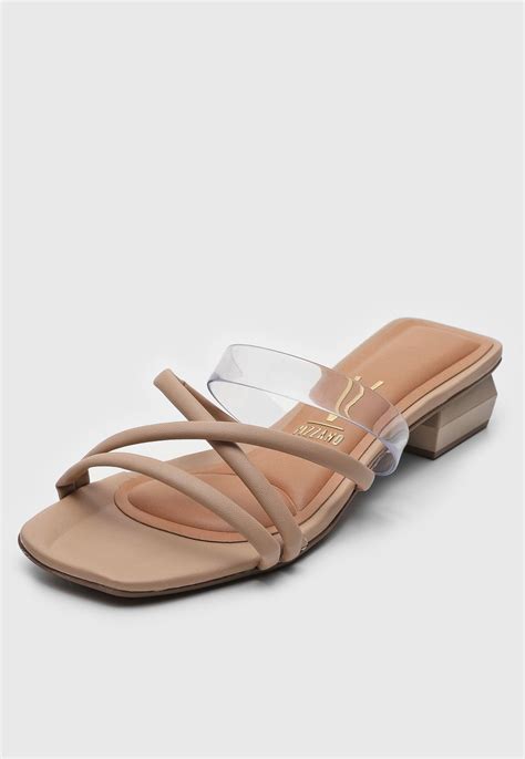 Tamanco Vizzano Tiras Nude Compre Agora Dafiti Brasil