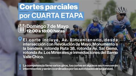 Así Serán Los Cortes De Tránsito Para La última Etapa Del Tour Internacional A Catamarca El Esquiu