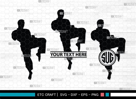 Martial Arts Monogram Martial Arts Silhouette Martial Arts Svg