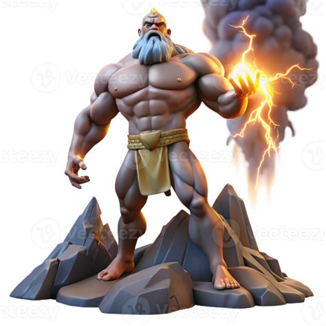 vibrant artistic A powerful Titan with towering stature and immense ...