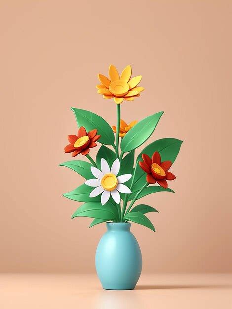 Premium Photo A Simple Minimalistic Flower Art With Mild Colours