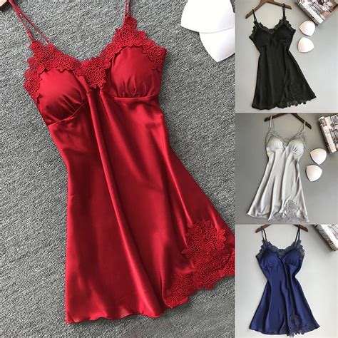 Mulheres Sexy Roupa De Noite Rendas Camisola Retalhos Camisola Roupas Lingerie Noite Casamento