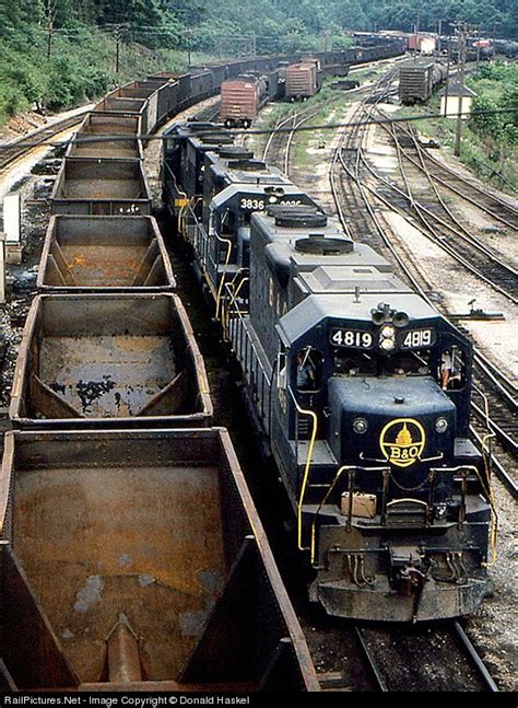 B O 4819 Baltimore Ohio B O EMD GP38 At Grafton West Virginia By