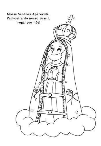 Desenhos De Nossa Senhora Aparecida Para Colorir E Imprimir Online