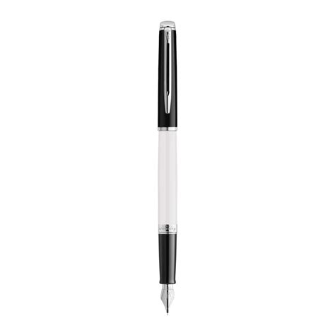 Stylo Plume Waterman Hémisphère laque blanche et noire CT Syll