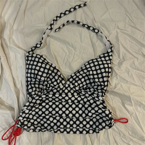 Patterned Bikini Top In Very Good Condition And Had Depop