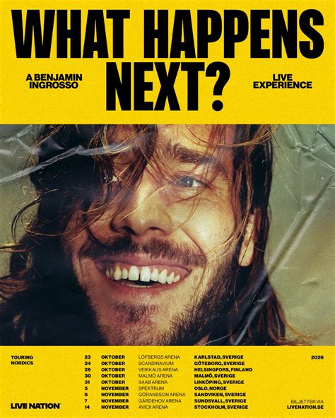 Benjamin Ingrosso åker ut på sin första arenaturné - här är alla
