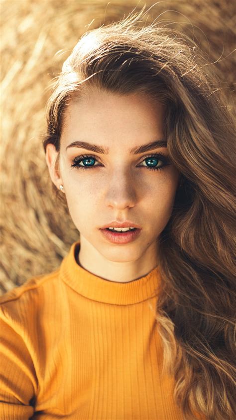 Скачать обои Girl long hair photo blue eyes model lips face blonde раздел девушки в