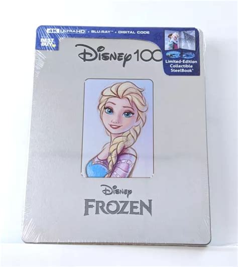 Frozen Disney 100 Steelbook 4k Uhd Blu Ray Digital Pixar New