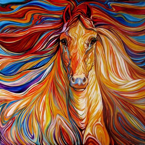 powerful par marcia baldwin abstract horse horse painting