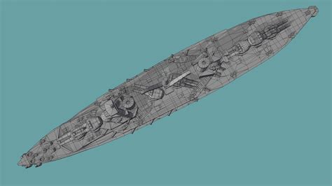 Hms Agincourt 1913 3d Model 3d Printable Cgtrader