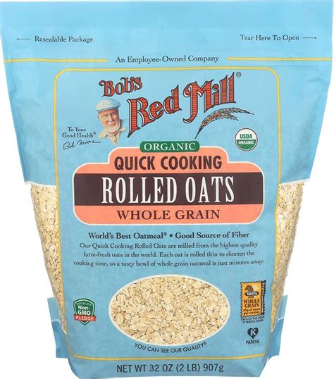 Amazon Bob S Red Mill Organic Quick Cooking Rolled Oats Ounce