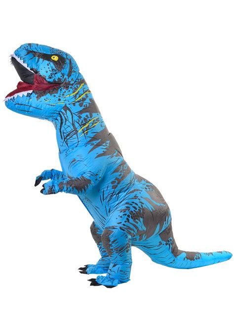 Blue Inflatable Dinosaur Costume For Adults