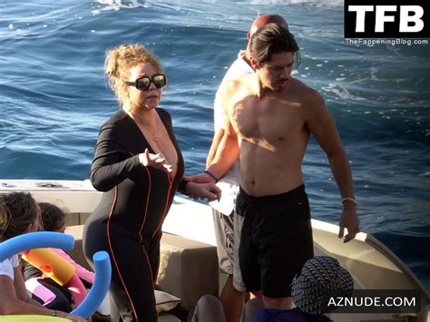 Mariah Carey Sexy Seen Showcasing Her Hot Tits In The Sea In Capri Aznude