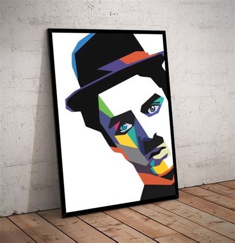 Quadro Charlie Chaplin Colorful Elo7 Produtos Especiais