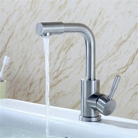 Medencében Csaptelepek Fürdőszoba Mosdóval Rozsdamentes Acél Deck Szerelt Hot Cold Csaptelep Egy