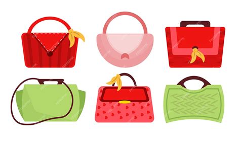 premium vector set  stylish bags  cartoon style vector